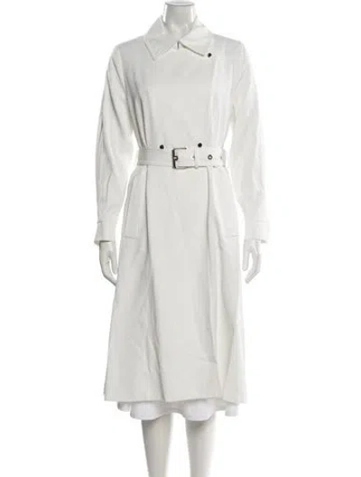 Pre-owned Reiss Trench Coat W/ Tags In White