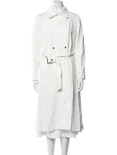 Pre-owned Reiss Trench Coat W/ Tags In White