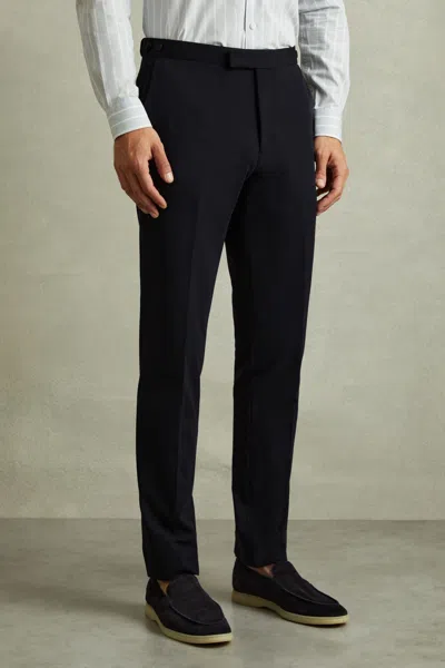 Reiss Navy Jersey Suit Trousers