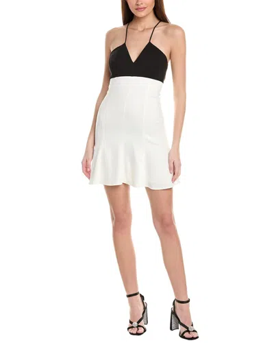 Reiss Trina Colorblock Mini Dress In White