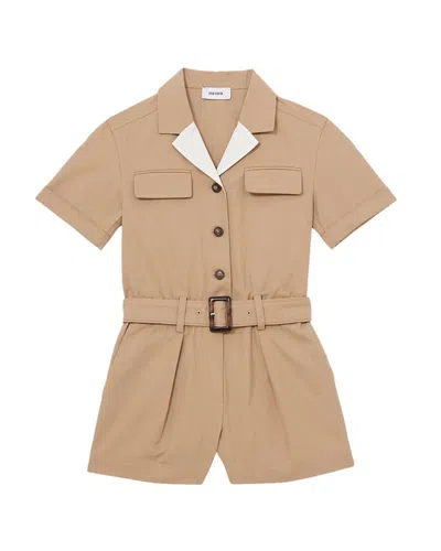 Reiss Trixie Playsuit In Brown