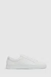 Reiss Mens White Luca Leather Low-top Trainers In White