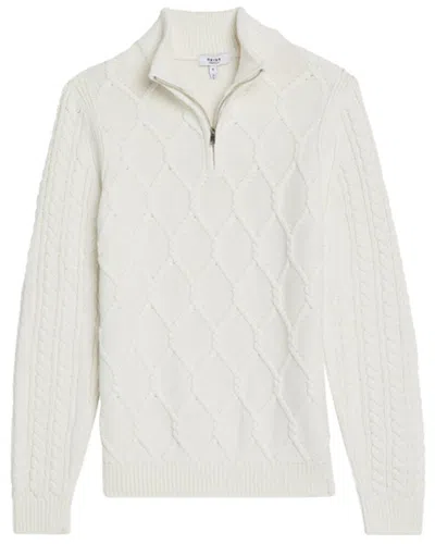 Reiss Turtleneck Cashmere-blend Sweater In Neutral