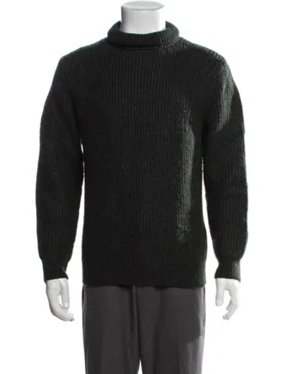 Pre-owned Reiss Turtleneck Long Sleeve Pullover In Green