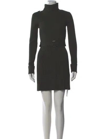 Pre-owned Reiss Turtleneck Mini Dress W/ Tags In Gray