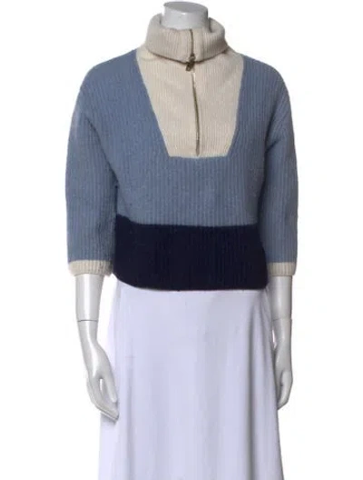 Pre-owned Reiss Turtleneck Sweater In Blue