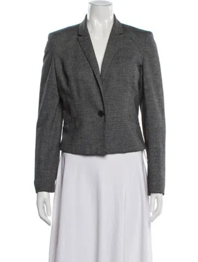 Pre-owned Reiss Tweed Pattern Blazer In Gray