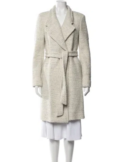 Pre-owned Reiss Tweed Pattern Coat In Neutral