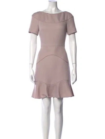 Pre-owned Reiss Tweed Pattern Mini Dress In Pink