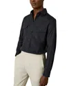 Reiss Twin Pocket Textured Shirt In Navy