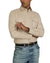 Reiss Twin Pocket Textured Shirt In Stone