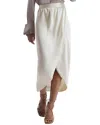 Reiss Ivory Tyra Silk High-low Wrap Skirt In White