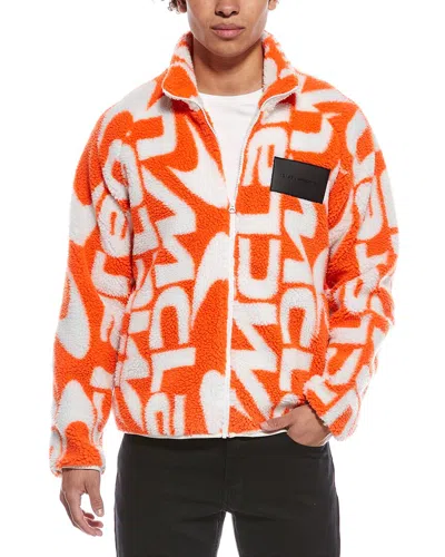 Reiss Ulster Casual Jacket In Orange