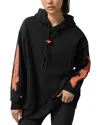 Reiss Unisex Oversized Mclaren Racing Graphic Hoodie In Black