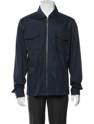 Pre-owned Reiss Utility Jacket In Blue