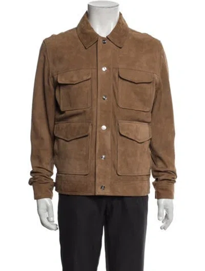 Pre-owned Reiss Utility Jacket In Brown