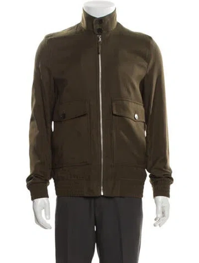 Pre-owned Reiss Utility Jacket In Green