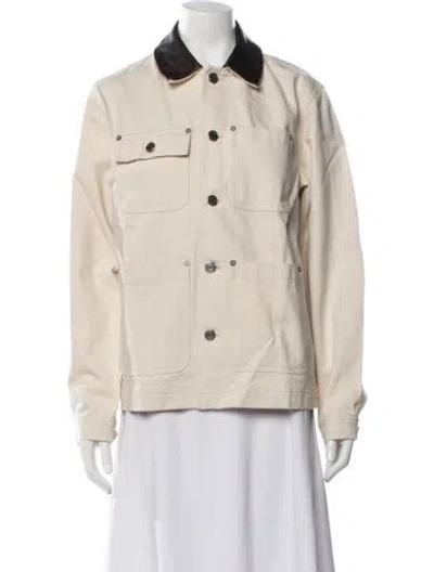 Pre-owned Reiss Utility Jacket In Neutrals