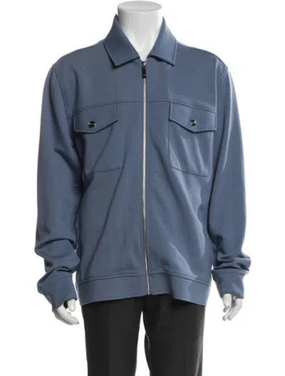 Pre-owned Reiss Utility Jacket W/ Tags In Blue