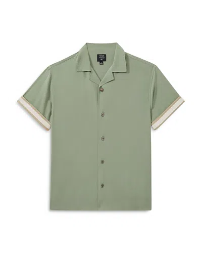 Reiss Valbonne Button Front Camp Shirt In Sage Green
