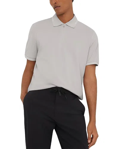 Reiss Vale Half Zip Polo In White