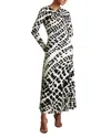Shop Reiss Vanita Twist Maxi Dress In Black/white