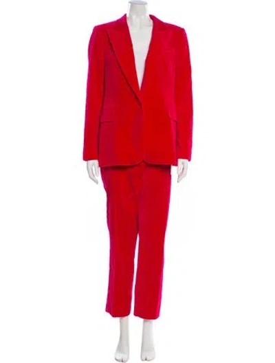 Pre-owned Reiss Velvet Pantsuit In Pink