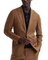 Reiss Tobacco Slim Fit Wool Blend Single Breasted Blazer In Brown