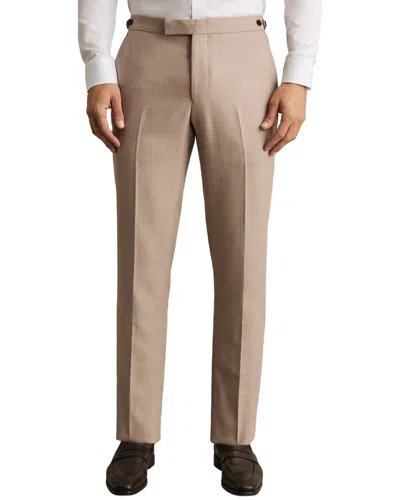 Reiss Venus Textured Wool-blend Trouser In Neutral