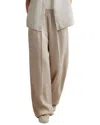Reiss Vera Waistband Linen-blend Wide Leg Pant In Neutral
