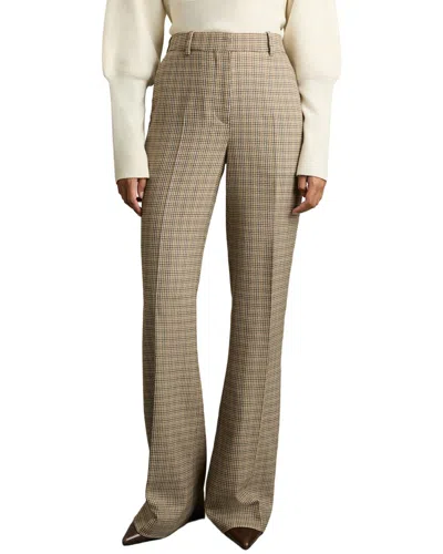 REISS REISS VIDA CHECK WOOL WIDE LEG TROUSER