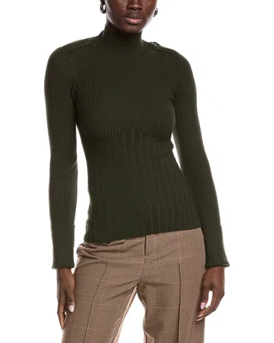 Reiss Vienne Mock Neck Jumper In Green