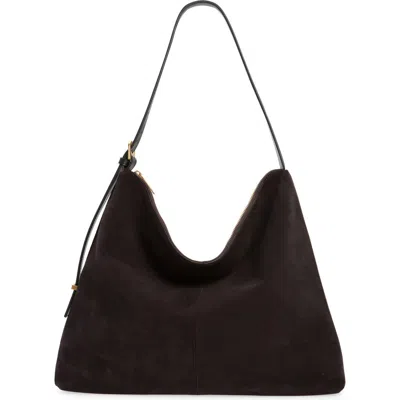 Reiss Vigo Shoulder Bag In Chocolate