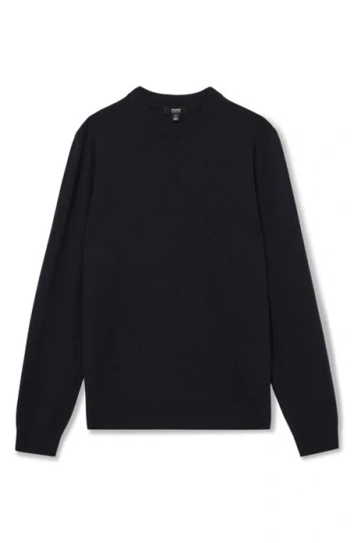 Reiss Vince Argyle Wool Sweater In Navy