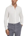 Reiss Vincy Cotton Corduroy Slim Fit Button Down Shirt In Off White