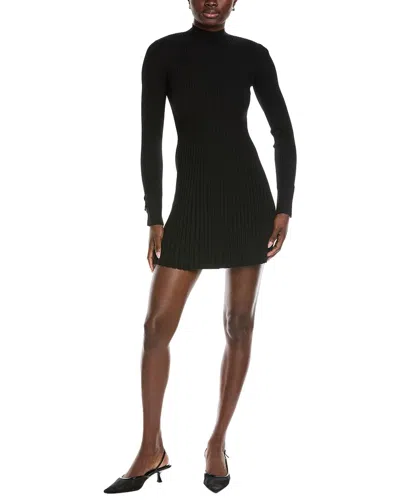 Reiss Vinnie Ribbed Mini Dress In Black