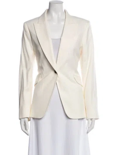 Pre-owned Reiss Virgin Wool Blazer W/ Tags In White