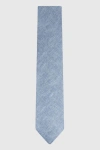 Reiss Vitali - Denim Melange Linen Tie, One In Blue