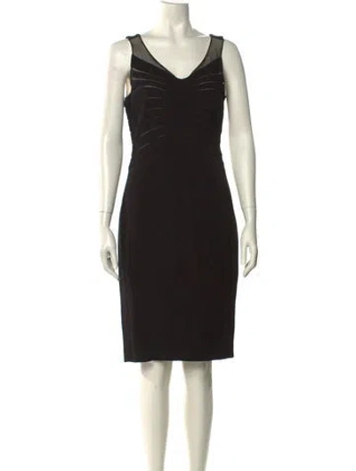 Pre-owned Reiss V-neck Knee-length Dress In Multi