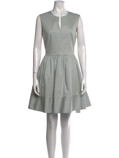 Pre-owned Reiss V-neck Mini Dress In Gray