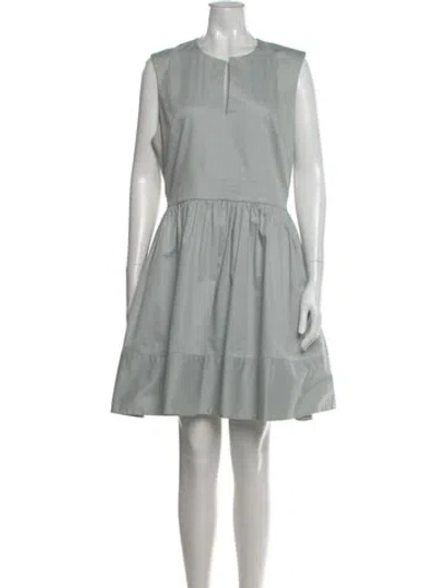 Pre-owned Reiss V-neck Mini Dress In Neutral