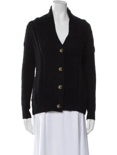 Pre-owned Reiss V-neck Sweater In Black