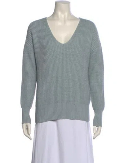 Pre-owned Reiss V-neck Sweater In Blue