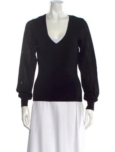 Pre-owned Reiss V-neck Sweater In Blue