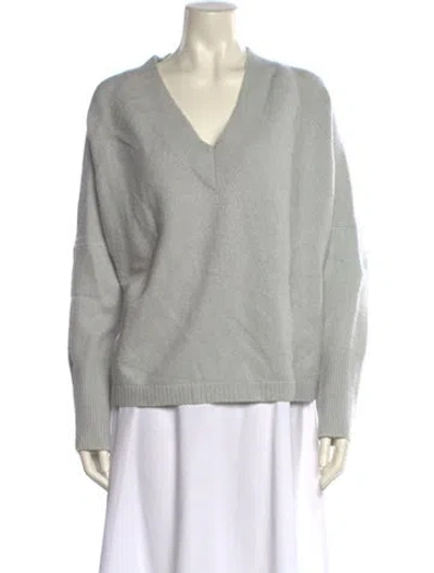 Pre-owned Reiss V-neck Sweater In Gray
