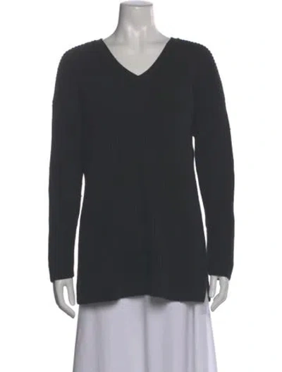 Pre-owned Reiss V-neck Sweater In Gray
