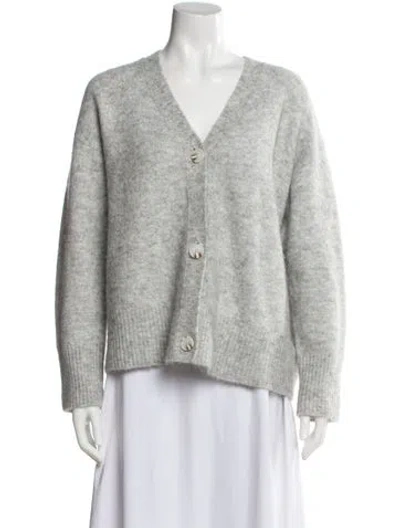 Pre-owned Reiss V-neck Sweater In Gray