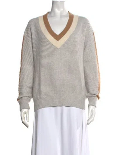 Pre-owned Reiss V-neck Sweater In Grey