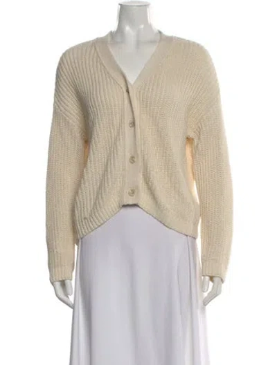 Pre-owned Reiss V-neck Sweater In Neutral