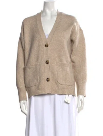 Pre-owned Reiss V-neck Sweater In Neutral